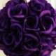 Purple pomander kissing ball flower girl wedding ceremony decoration Bridesmaid bouquet