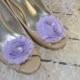 Flower Shoe Clips, Lilac Flower shoe clips, shoe clips, wedding shoe clips, lavender shoe clips, pearl