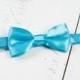 Turquoise Blue Boys Bow Tie-Newborn Photo Prop Boys-Pink Ring Bearer Bow Tie-Little Boy Bowtie-Cake Smash-Photography Prop-Infant Bow Tie