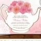 Bridal Tea Party Invitation - Bridal Shower Invite - Baby Shower Tea Party - High Tea - Afternoon Tea - Birthday Tea Party - Printable
