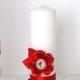 Red Unity Candle Wedding Candle Bling Unity Candle Rose Unity Candle Rhinestone Unity Candle Cheap Unity Candle Wedding Unity Candle
