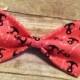 Coral Anchors Bow Tie, Clip, Headband or Pet