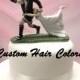 Wedding Cake Topper - Bride and Groom Wedding Cake Topper - Love Match Rugby Couple - Personalized Sports Theme Wedding -  Rugby Cake Topper