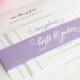 Purple Wedding Invitation, Whimsical Wedding Invitation - Classic Whimsy Wedding Invitation - Sample Set