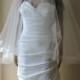 2" Horsehair Trim Wedding Drop Veil Illusion Tulle