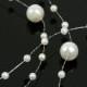 Set of 10 Meters Pearl Beads Spray Garland Wedding tree fascinator bouquet Floral Craft Cake Decoration