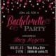 Bachelorette Party Invitation, Bachelorette Invitation, Pink Invitation, Girls Night Out Invitation, Confetti Bachelorette DIGTAL FILE