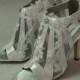 Victorian Wedding Boots Modern Shoes high heels, lace appliqué straps