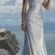 Mermaid One Shoulder Sweep/Brush Train Elastic Woven Satin Wedding Dress