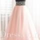 Two Tone Strapless Sweetheart Beaded Pink Skirt Ball Gown Prom Dress