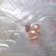 8mm Natural Pink Color AAA Genuine Pearl Earrings, Genuine Pearl Studs, Genuine Pearl Earrings, Genuine Pearl Stud Earrings, 925 Silver Post from ADARNA GALLERY