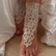 Sensual Ivory and French Lace Barefoot Sandals