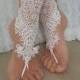 Ivory Beach bridal barefoot sandals