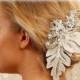 Bridal hair flower, Bridal headpiece, pearl crystal hair pin, Bridal Hair pin, Wedding accessory, wedding hair pin - New