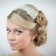 Rhinestone crystal and pearl bridal hair adornment