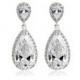 cubic zirconia drop wedding earrings wedding jewelry bridal earrings teardrop crystal silver posts bridal earrings swarovski bridal earings
