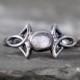 Celtic Knot Design Raw Diamond Ring  - Rustic Engagement Ring – April  Birthstone – Uncut Rough Diamond – Conflict Free Gemstone