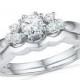 Diamond Engagement Ring Set with .40 CT. TW. and Wedding Band, Bridal Set Rings