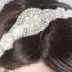 SKYLAR - Vintage Headpiece, Crystal Bridal Headband, 1920s and 1930s Headpiece, Wedding Rhinestone Head band, Bridal Headpiece