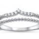 Chevron Midi Solid 925 Sterling Silver Rond Brilliant Sparkling Russian Diamond CZ Wedding Engagement Anniversary Fashion Ring Gift