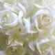 Free Shipping 13 pcs Wedding Silk flower Bouquet Bridal Package CREAM Ivory TIFFANY BLUE Centerpieces RosesandDreams