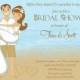 Beach Couple Shower Bridal Shower Invitation - Printable