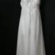 White Negligee Nightgown Lingerie Low Back Lace sheer Chiffon Wedding Honeymoon Sleepwear SM