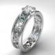 white sapphire ring, Blue topaz engagement ring, filigree ring, vintage style, sapphire engagement, blue topaz, wedding ring, white gold