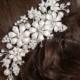 Pearl and Rhinestone Bridal Hair Comb, Rhinestone Wedding Headpiece, Wedding Hair Accessory - Rebecca