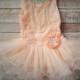 Peach Toddler Flower Girl Tutu Dress