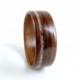 Rosewood Wood Ring, Coral Inlay, Wood Wedding Ring, Wood Engagement Ring, Bentwood Ring, Bent Wood Ring, Custom Wood Ring