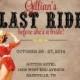 Bachelorette Party/Hen's Night Invitation : Bride's Last Ride Country/Western Theme with Pin Up Cowgirl