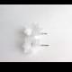 2 Smow Whire Organza Hair Pins or Shoe Clips