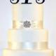 Custom - 3 Initial Monogram Wedding Cake Topper in Any Letters A B C D E F G H I J K L M N O P Q R S T U V W X Y Z
