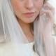 Crystal Bridal Veil with blusher Cathedral Length, Swarovski Crystal Rhinestones, 108" full veil ivory, champagne, blush pink wedding veil