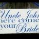 Wedding Signs, Photo Prop Uncle here comes your girl, Double Sided, Custom hanging sign for your ring bearer or flower girl