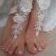 Ivory Beach Wedding Barefoot Sandals