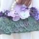 Royal Violet Silk Bouquet Bridal Bag