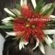 Hawaiian Red Lehua  and Silk Spider Lily Hair Clips, For Hula dancer accessories, Wedding Party, Gift Idea, Handmade in USA