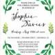 Botanical Bridal Shower invitation / spring bridal shower  invite / nature themed engagement party invitation / printable digital file