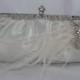 Bridal Clutch With Ostrich Feathers, Ivory Pearls and Crystals - Wedding Handbag Feather Bridal Clutch Bride Purse Ivory Bridal Accessories