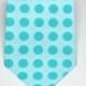 Boy's Tie Aqua Blue Polka Dots Necktie for Baby, Toddler, Boy, Teen