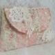 Shabby Chic Clutch - - Lace Pink Bridal Clutch - Cottage Chic - Lace Wallet - Small Lace Bag - Lace Make Up Bag - Wedding Clutch
