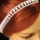 Rhinestone Pearl Beaded  Bridal Crystal Tiara Headband  Wedding Accessories Headpiece Head Piece
