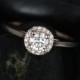 Amerie 1/3cts 14kt Rose Gold Round Diamond Halo Engagement Ring (Other metals and stone options available)