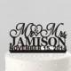 Wedding Cake Topper Mr and Mrs Personalized with Last Name and Date, Acrylic Cake Topper [CT31mm]