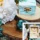 Ring Bearer Alternative Wooden Mini Chest Turquoise Aqua Add Your Initials Inside