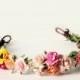 Spring colorful floral bridal crown