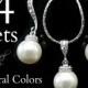4 Sets of Swarovski Pearl Earrings and Necklace Set Pearl Matching Set Hypoallergenic Wedding Jewelry Bridesmaid Gift Several Colors 10% OFF