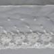 Embroidered Vintage Trim - Fine White Tulle with Embroidered Flowers - 2-2/3 Yards long - Vintage 1950s, wedding, lingerie